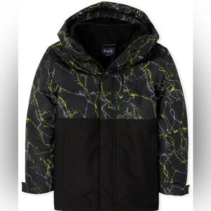 Children's Place 3 In 1 Boys Hooded Coat Jacket Small 5/6 Water Resistant EUC